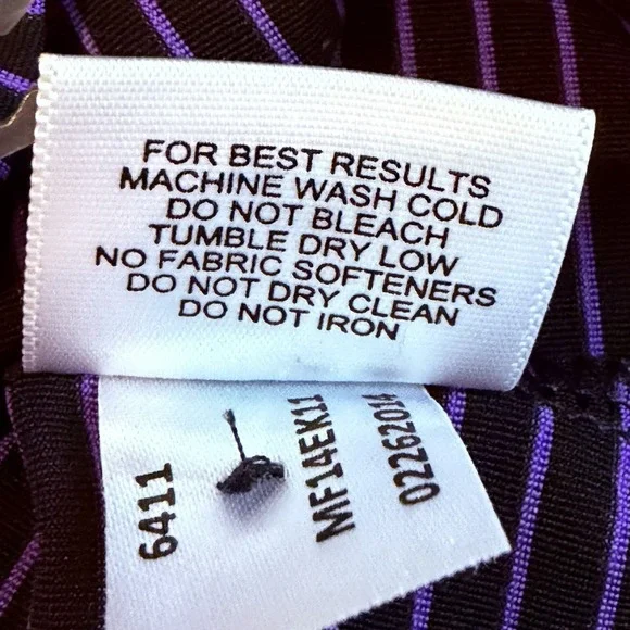 Peter Millar Polo L Purple Stripe St Andrews Logo Golf Shirt Summer Comfort - Picture 6 of 7